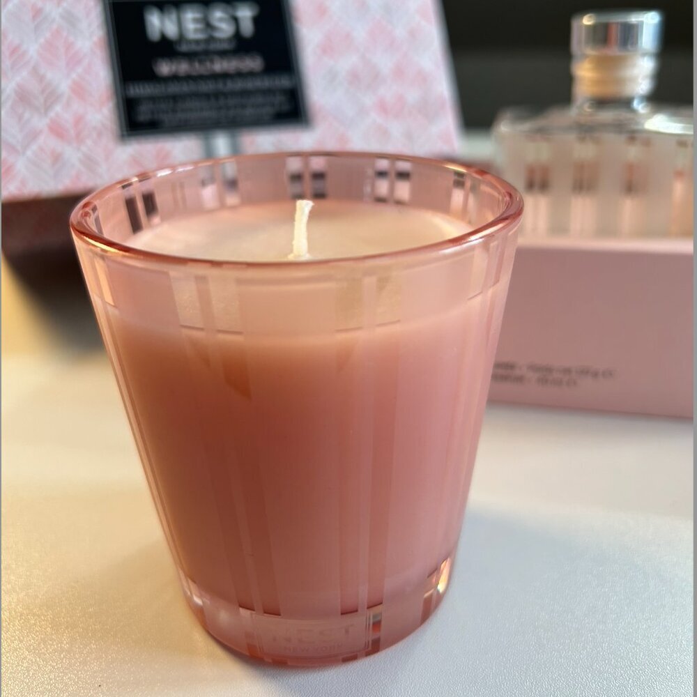 NEST Himalayan Salt Rosewater Candle Diffuser Set Petite NEW (Box Damage) - Picture 5 of 8